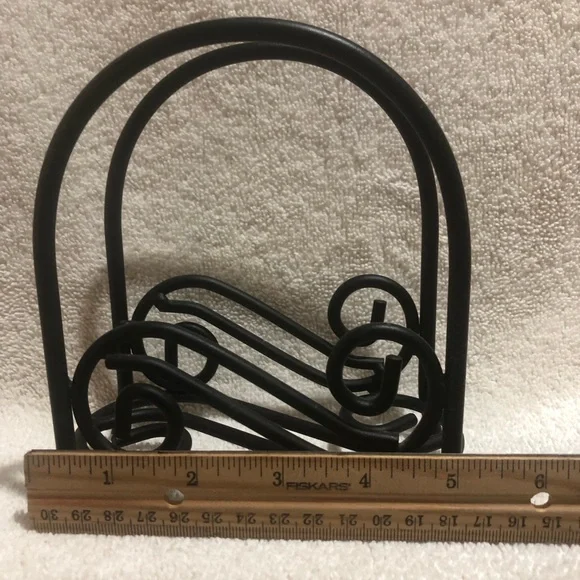 BLACK WROUGHT IRON NAPKIN HOLDER - Picture 5 of 6
